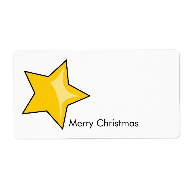 Etiqueta de Feliz Navidad (Frente)