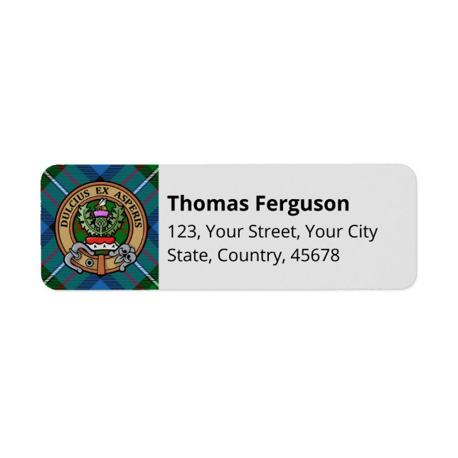 Etiqueta de Ferguson Tartan (Frente)