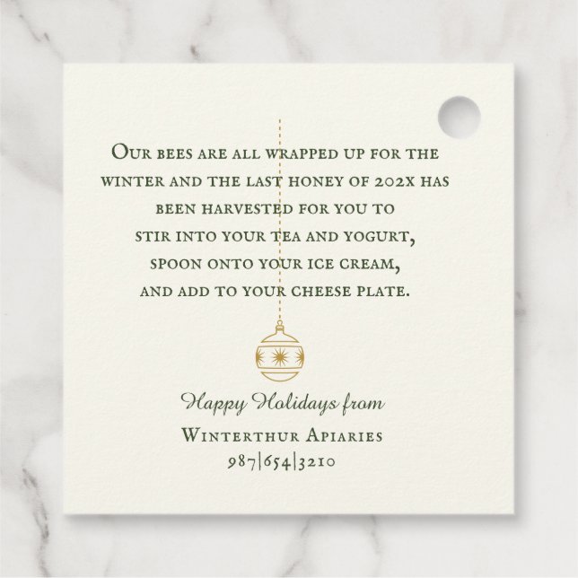 Etiqueta de festividad para cestas de regalo de mi (Reverso)