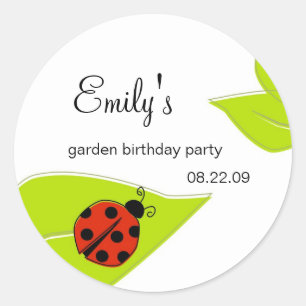 Etiqueta de Fiesta de Lady Bug