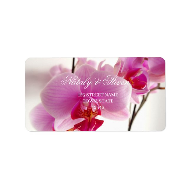 Etiqueta de flor orquídea (Frente)