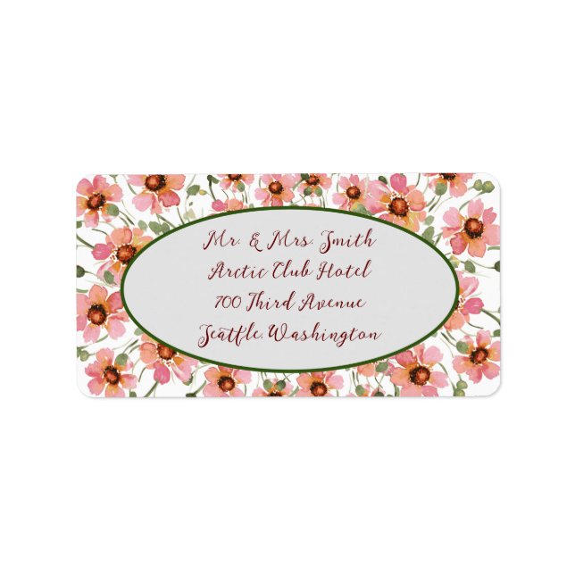 Etiqueta de flor silvestre (Frente)