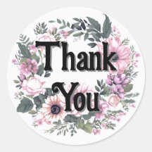 Etiqueta de flor Thankyou Wreath Classy Coquette