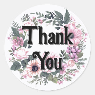 Etiqueta de flor Thankyou Wreath Classy Coquette