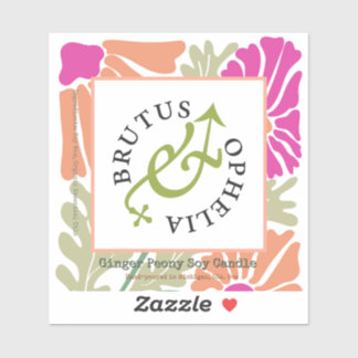 Etiqueta de Floral de Vinilo de Producto Personali