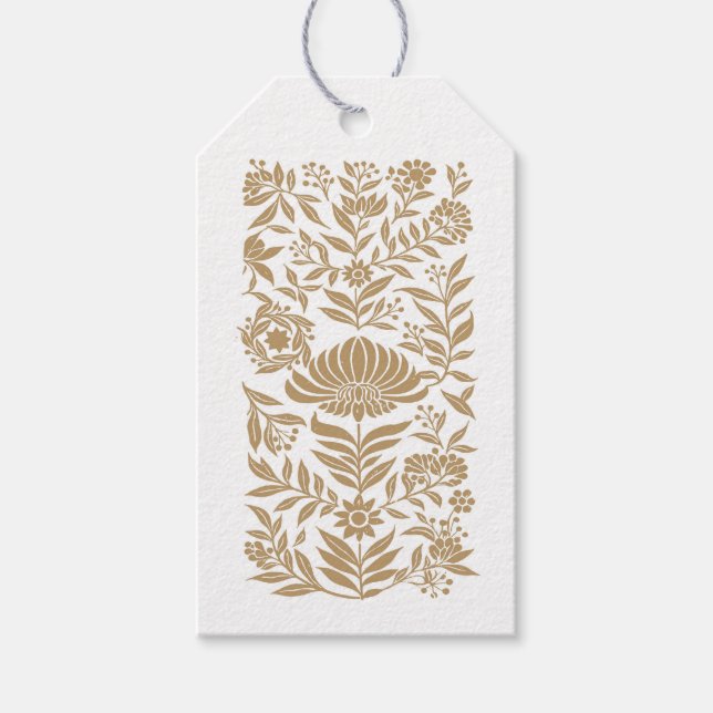 Etiqueta de florecimiento dorado (Anverso)