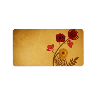 Etiqueta de flores de cosecha