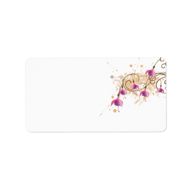 Etiqueta de flores de Fushia (Frente)