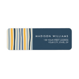 Etiqueta de flores modernas de líneas de colores