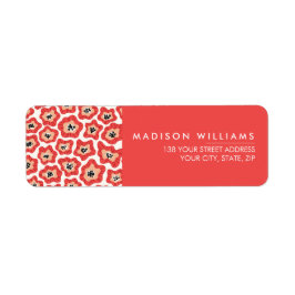 Etiqueta de flores modernas mínimas personalizados