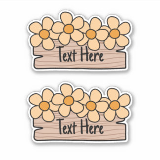 Etiqueta de flores naranjas