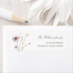 etiqueta de flores silvestres