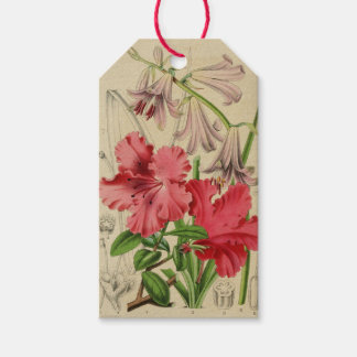 Etiqueta de flores vintage