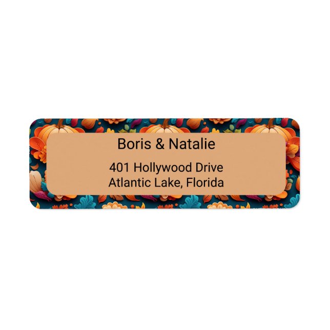 Etiqueta de follaje botánico (Frente)