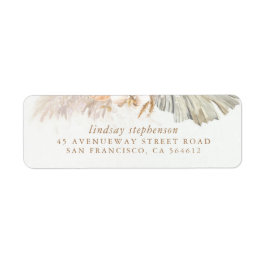 Etiqueta de follaje exótico de gramaje Pampas