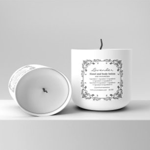 Etiqueta de fondo blanco de marco negro decorativo
