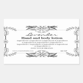 Etiqueta de fondo blanco del marco decorativo negr