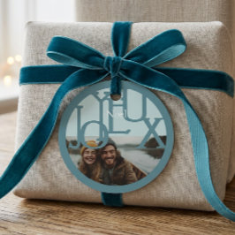 Etiqueta de foto de regalo de Navidad moderna y si