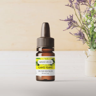 Etiqueta de fragrancia de aceite esencial de Ylang