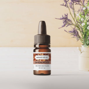 Etiqueta de fragrante de fragancia de aceites esen