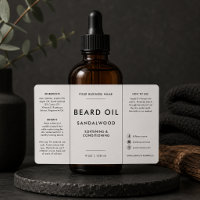 Etiqueta de frasco con cuentagotas de 4oz de aceit