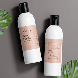 Etiqueta de frasco cosmético con logotipo moderno