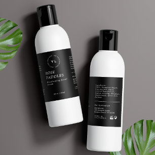 Etiqueta de frasco cosmético con logotipo moderno