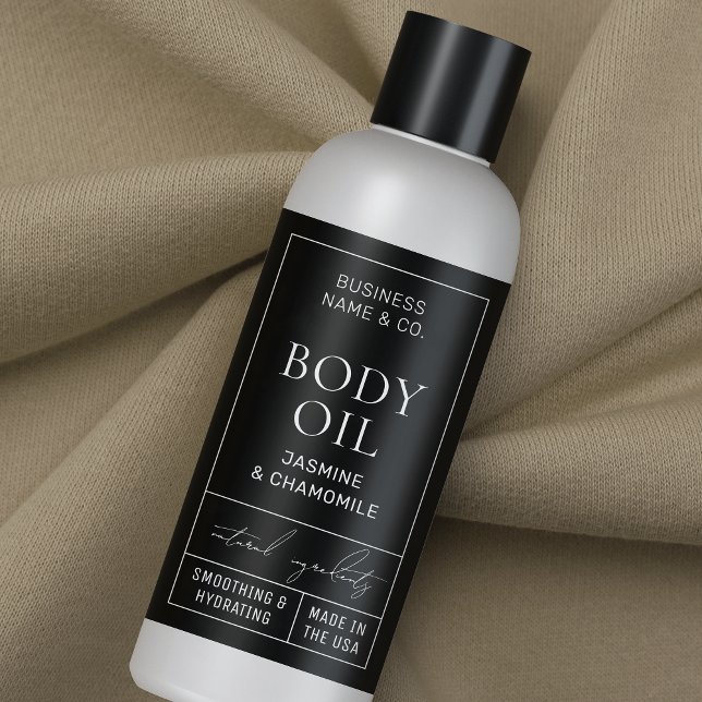 Etiqueta de frasco cosmético de 120 ml de apoteari (Minimalist black 4 OZ cosmetic bottle wrapper style label *verify size to ensure a good fit*)