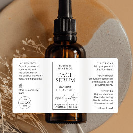 Etiqueta de frasco cosmético de 1 OZ al estilo de 