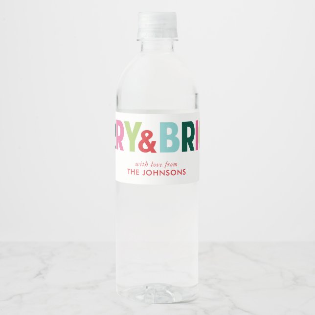 Etiqueta de frasco de agua de ferias y de feriado  (Anverso)