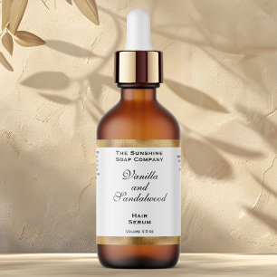 Etiqueta de frasco de algodón para cosméticos blan