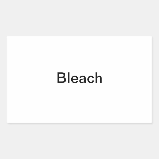 Etiqueta de frasco de Bleach (Anverso)