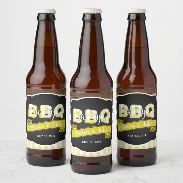 Etiqueta de frasco de cerveza Baby Q - Amarillo (Botellas)