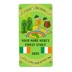 Etiqueta de frasco de cerveza de brea casera de Sa