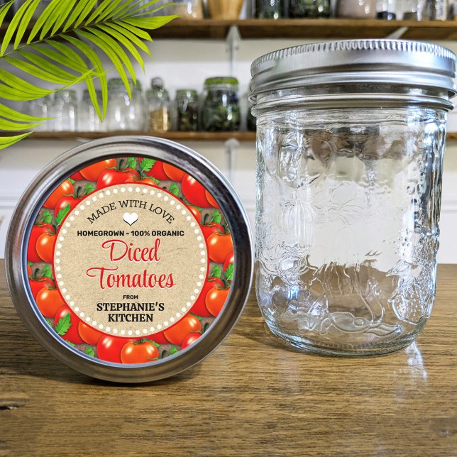 Etiqueta de frasco de conservas de tomate (Subido por el creador)