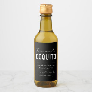 Etiqueta de frasco de coquito casera