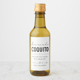 Etiqueta de frasco de coquito casera