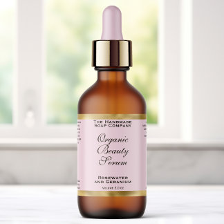 Etiqueta de frasco de cosméticos con cuentagotas r