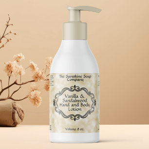 Etiqueta de frasco de cosméticos con marco vintage