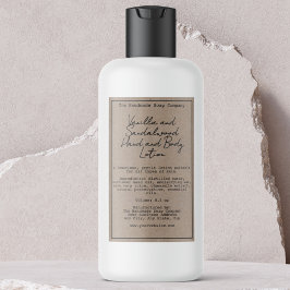 Etiqueta de frasco de cosméticos impermeables Retr