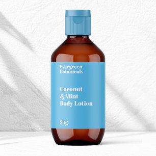 Etiqueta de frasco de cosméticos modernos de color