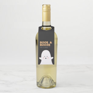 Etiqueta de frasco de fantasma para boos y booze d