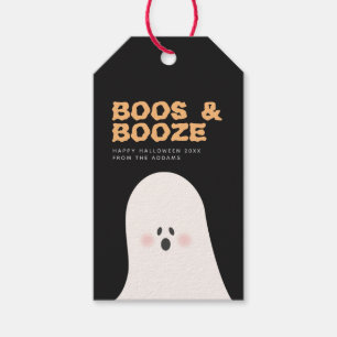 Etiqueta de frasco de fantasma para boos y booze d