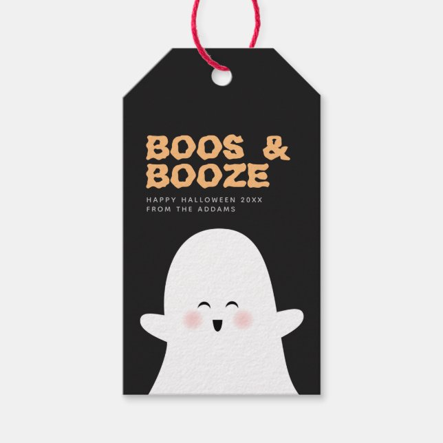 Etiqueta de frasco de fantasma para boos y booze d (Anverso)