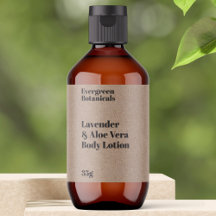 Etiqueta de frasco de Kraft Paper Style Cosmetics 