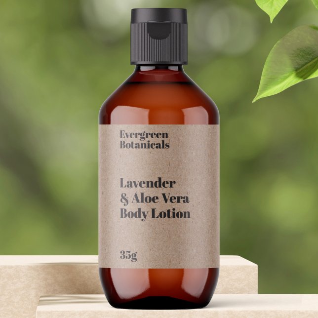 Etiqueta de frasco de Kraft Paper Style Cosmetics  (Subido por el creador)