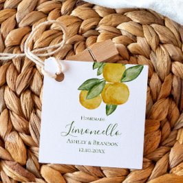Etiqueta de frasco de Limoncello, preciosa acuarel