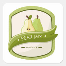 Etiqueta de frasco de mermelada de pera