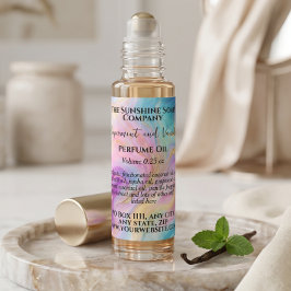 Etiqueta de frasco de perfume Purple Blue & Gold R