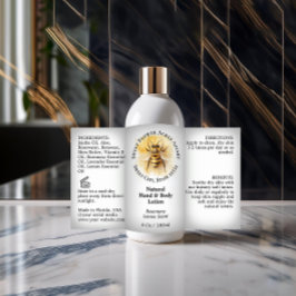 Etiqueta de frasco de producto Apiario de miel de 